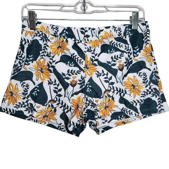 Holipick Push Up Tankini Swimsuit Two Piece Tummy Control Yellow Floral Size Lar - Picture 9 of 10